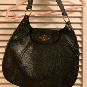 Vintage Roger Van S. bag—black pebbled leather—1960’s-1970’s (?)